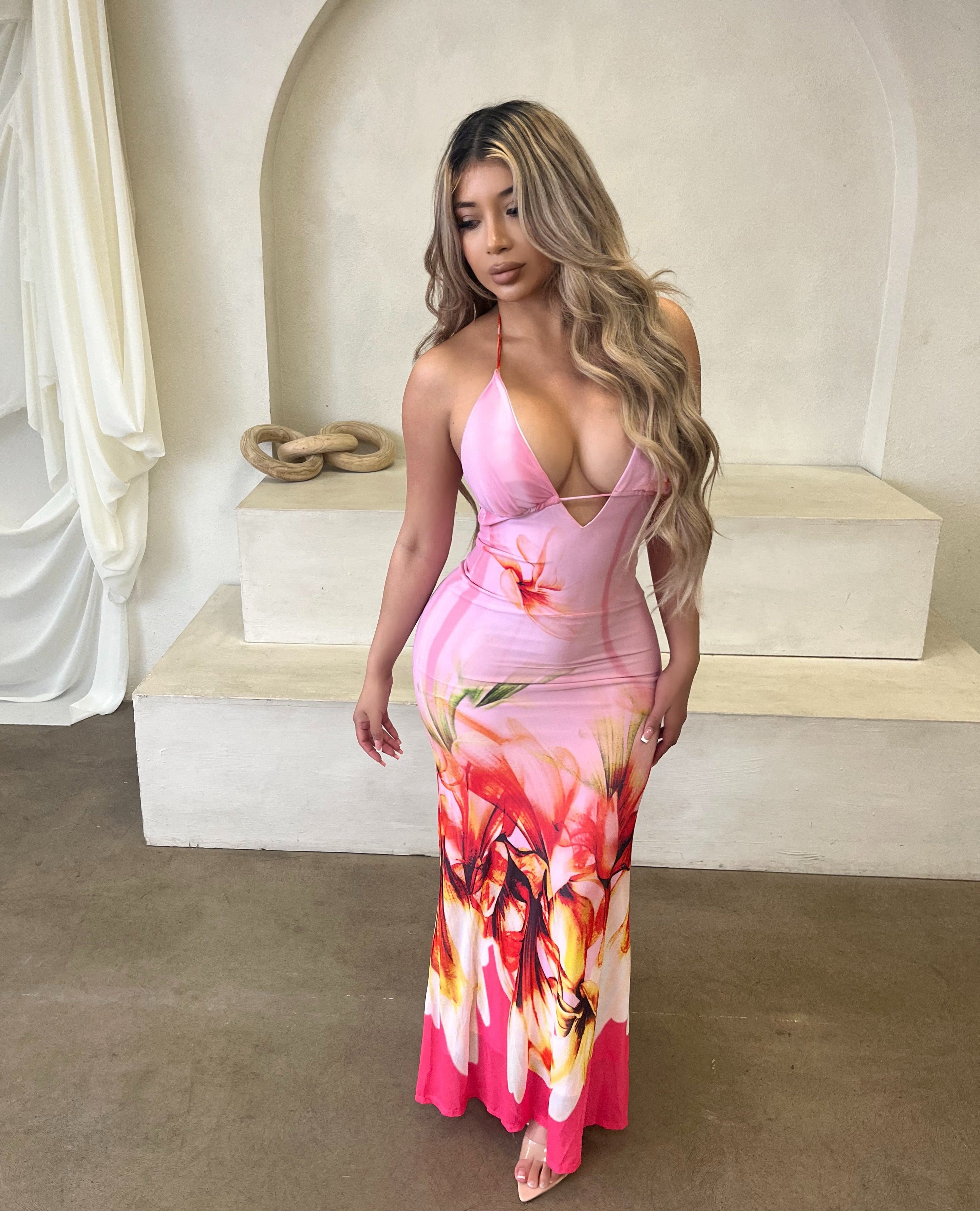 Amanda Dress(Pink)
