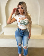 Chris High Rise Cross Belt Jeans(Medium)