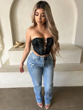 Colt High Rise Straight Jeans(Medium Light)