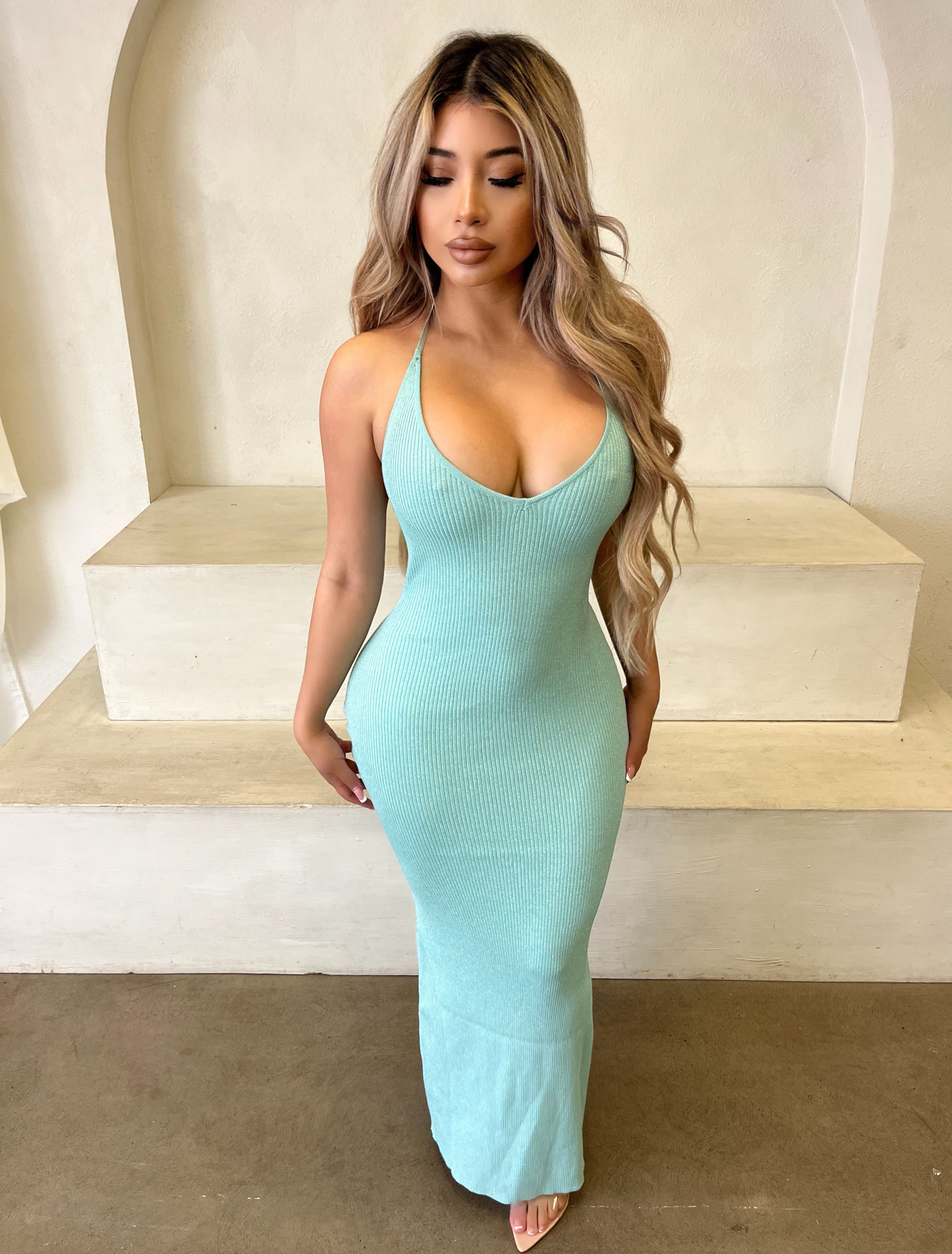 Karolyn Dress(Aqua)