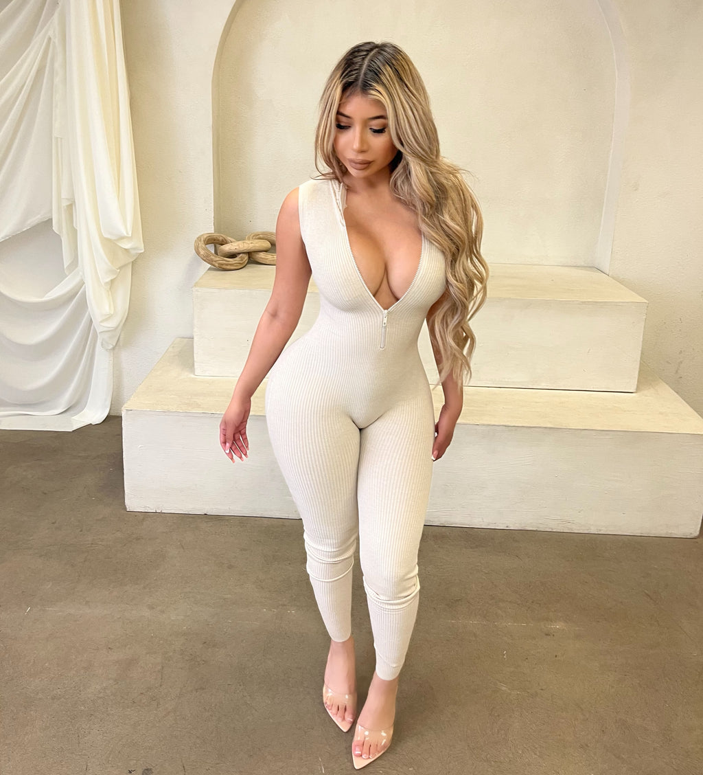 Mary Tank Jumpsuit(Khaki)