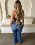 Travis High Rise Dad Jeans(Medium)